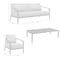 Armen Living Aileen Outdoor Patio 4-Piece Lounge Set in Aluminum and Wicker with Gray Cushions 840254333239 - alternate 8